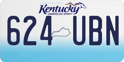 KY license plate 624UBN
