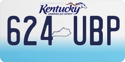 KY license plate 624UBP