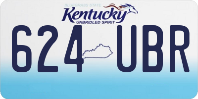 KY license plate 624UBR