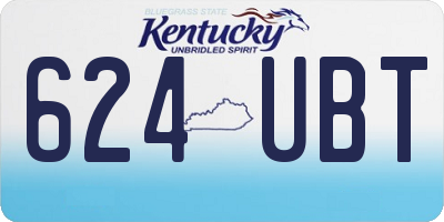 KY license plate 624UBT