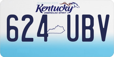 KY license plate 624UBV