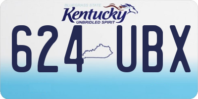 KY license plate 624UBX
