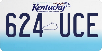 KY license plate 624UCE