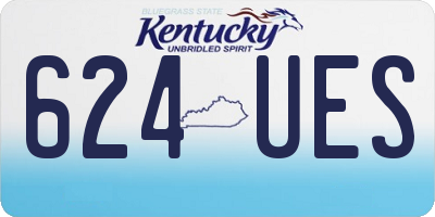 KY license plate 624UES