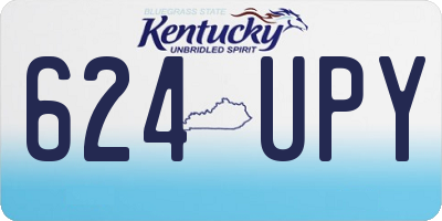 KY license plate 624UPY