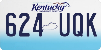 KY license plate 624UQK