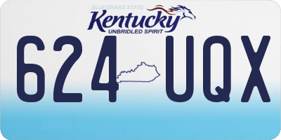 KY license plate 624UQX