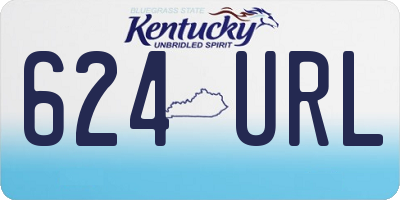 KY license plate 624URL