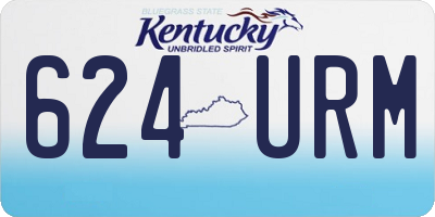 KY license plate 624URM