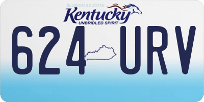 KY license plate 624URV