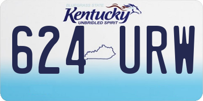 KY license plate 624URW