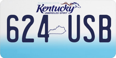 KY license plate 624USB