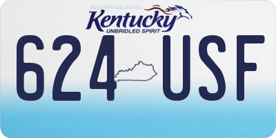 KY license plate 624USF