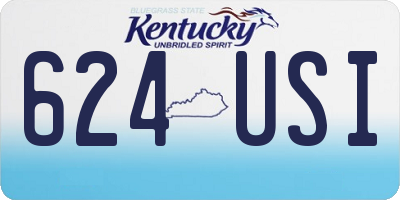 KY license plate 624USI