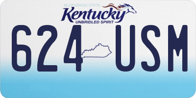 KY license plate 624USM