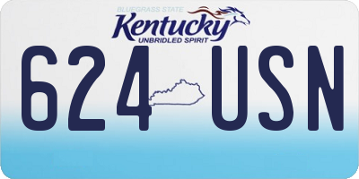KY license plate 624USN