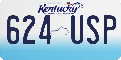 KY license plate 624USP