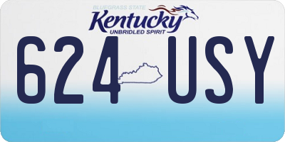 KY license plate 624USY