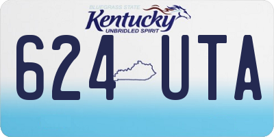KY license plate 624UTA