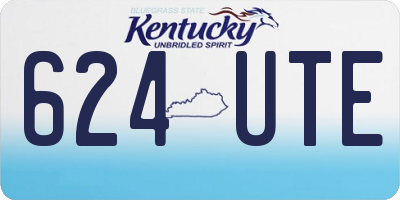 KY license plate 624UTE