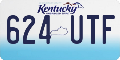 KY license plate 624UTF