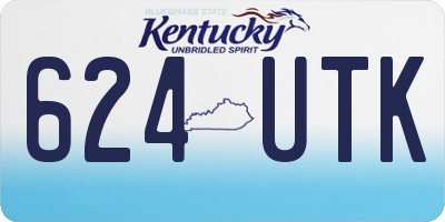 KY license plate 624UTK