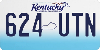 KY license plate 624UTN