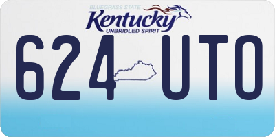 KY license plate 624UTO