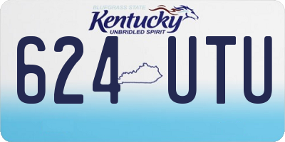 KY license plate 624UTU