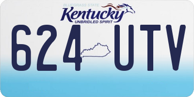 KY license plate 624UTV