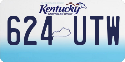 KY license plate 624UTW