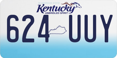 KY license plate 624UUY