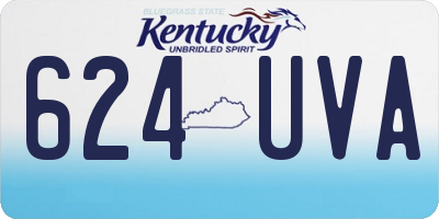 KY license plate 624UVA