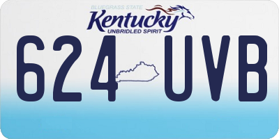 KY license plate 624UVB