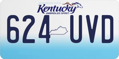 KY license plate 624UVD