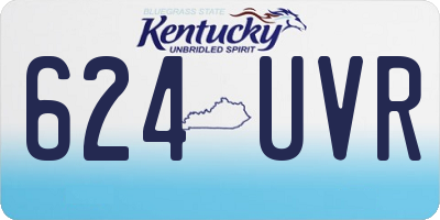 KY license plate 624UVR