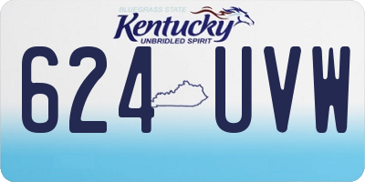 KY license plate 624UVW
