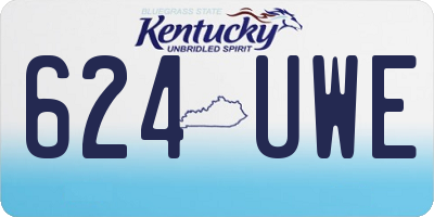 KY license plate 624UWE