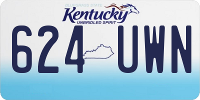 KY license plate 624UWN