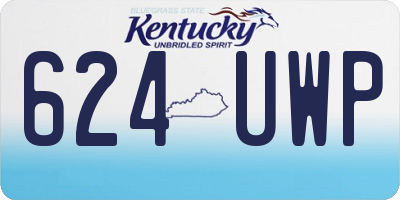 KY license plate 624UWP