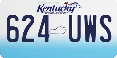 KY license plate 624UWS