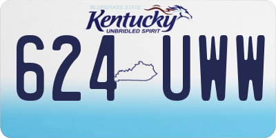 KY license plate 624UWW