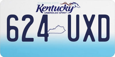 KY license plate 624UXD