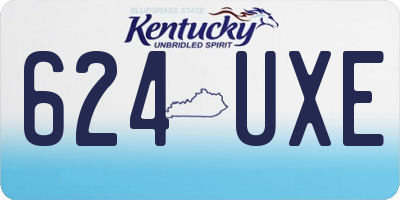 KY license plate 624UXE