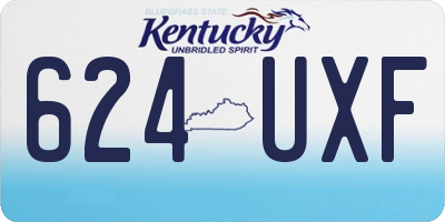KY license plate 624UXF