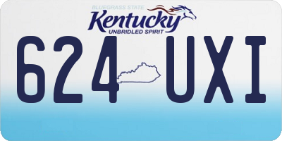KY license plate 624UXI