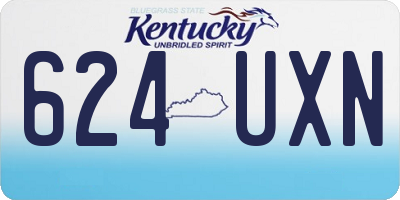 KY license plate 624UXN