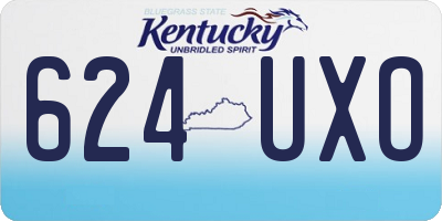 KY license plate 624UXO