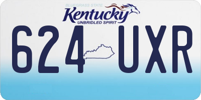 KY license plate 624UXR