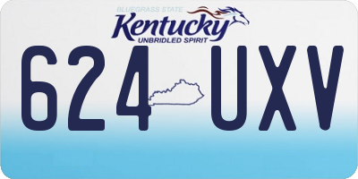 KY license plate 624UXV